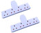 Septal 4 Way Socket Adapter Mains Plug Adaptor Convert Extender 3 PIn UK Plug [ Pack OF 2 ]
