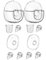 Breast Pump Parts Flange Shield 24mm Duckbill Valve Silicone Diaphragm Milk Collector Cup Set Overall Replacement Accessories Compatible with Lansinoh NCVI Nuliie NICEGREEN Life S32, 2 Packs 12 Pcs