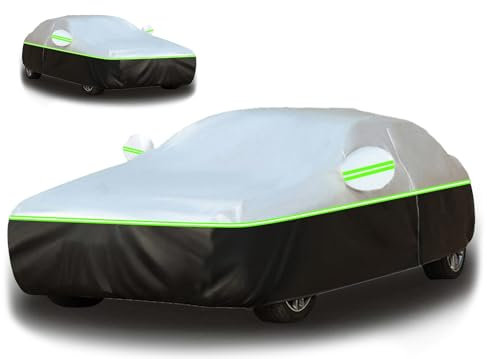 Bâche Voiture Extérieur pour BMW 4 Series Coupe Cabrio 420d, Housse De Protection Imperméable, Anti-UV, Respirante, Résistant À La Poussière,Pluie, avec Fermeture À Glissière AXR1014