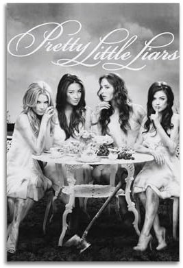 muegrbgs Poster mit Aufschrift Pretty Little Liars, Vintage-Poster, Wohnzimmer, Schlafzimmer, Küche, Bad, Bar, Hotel, Restaurant, Büro, Wandmontage, Matte, 30 x 45 cm, ungerahmter Stil