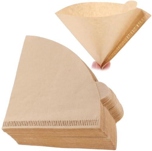 Bangbobi Kaffeefilter Papier - 200 Stück Größe 1, V-förmiger Kaffeefilter, Filtertüten für Kaffeemaschinen, Kaffeekannen, Filterbecher - Coffee Papierfilter für weichen und sauberen Kaffee