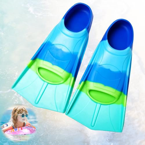 YANGUN Aletas para Niños, Aletas de Entrenamiento de Silicona, Adecuado para Natación, Buceo y Entrenamiento, Talla 27-29