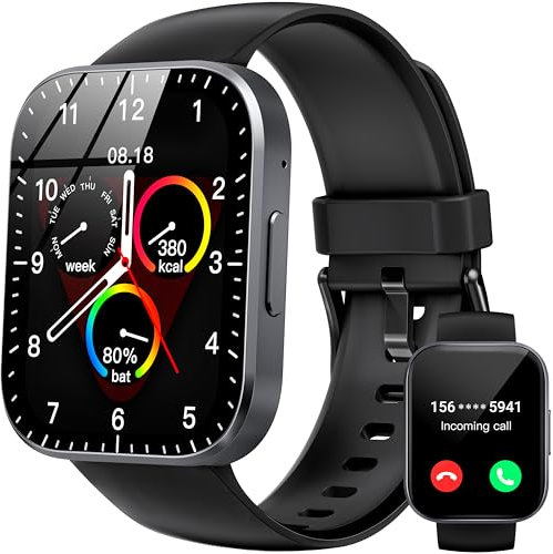 OUKITEL Smartwatch Uomo Donna, 1.91 Orologio Smartwatch con Effettua/Risposta Chiamate, 140+Modalità Sportive Impermeabile IP68, Smart Watch con Monitoraggio del SpO2/Sonno/Contapassi per IOS/Android