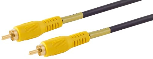 1aTTack.de 1x 15m - Cinch Videokabel Cinchstecker auf Cinchstecker Vergoldete Kontakte Composite Video Verbindungskabel für TV DVD Beamer Kamera