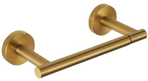 Support de Papier Toilette, Double Poteau pivotant, en Acier Inoxydable, Support Mural TP, Grand Rouleau Compatible pour Salle de Bain, Commercial et Camping-Car, doré
