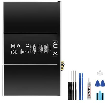 RUI XI Akku kompatibel für iPad 3 und iPad 4 A1389 A1416 A1403 A1430 A1458 A1459 A1460, 616-0586, 616-0591, 616-0593, 616-0604, 3,7 V 11 560 mAh, 4. 3 Wh
