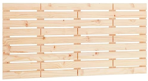Fengshui Wand-Kopfteil 126x3x63 cm Massivholz Kiefer | Für Betten ohne Kopfteil, Wandmontage, Rustikale Optik, Montageanleitung inklusive
