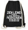Fashionalarm Turnbeutel - Zieh Leine - verrücktes Meerschwein | Fun Rucksack Spruch Meerschweinchen Züchter Rosetten Angora Alpaka Sheltie Rex, Schwarz One Size