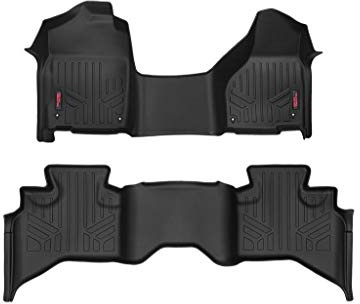 Rough Country Bodenmatten (passend für 2012–2018 RAM Truck 1500 Quad Cab, Halbkonsole 1. 2. Reihe Wetterfußmatten M-31312