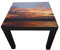 wandmotiv24 Beistelltisch Sonnenuntergang am Strand in Bali Schwarz - Hochglanz Kleiner Tisch als Deko, Holz-Tisch, Tischplatte Bedruckt, Couchtisch, Gartentisch, Kunstdruck M0907