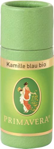 PRIMAVERA Ätherisches Öl Kamille blau bio 6 x 1 ml - Aromaöl, Duftöl, Aromatherapie - entzündungshemmend, beruhigend - vegan