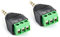 POPPSTAR Audio Klinkenstecker (Adapter 3,5mm Klinke männlich auf 3-pin Terminal Block), 2 Stück