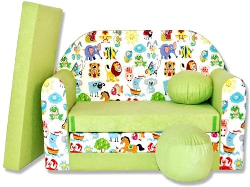 millybo Kindersofa Kinder Couch mit Schlaffunktion ausklappbar 3in1 Kinder Sofa Spielsofa mit Bettfunktion Mädchen Jungen Sitzsack Minisofa Schlafsofa Kinderzimmer Schlafsessel (Z5)