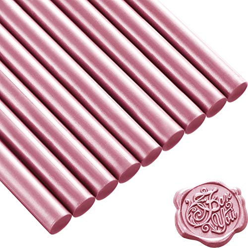 11 mm 15 Stücke Klebe Pistole Siegellack Wachs Sticks für Retro Vintage Wachs Siegel und Brief (Champagner Rose)