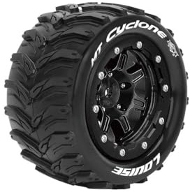 LOUISE MFT MT-MAXX 2.8 Cyclone 1/10 Soft FELGE SCHWARZ 17MM 1/2Z Offset