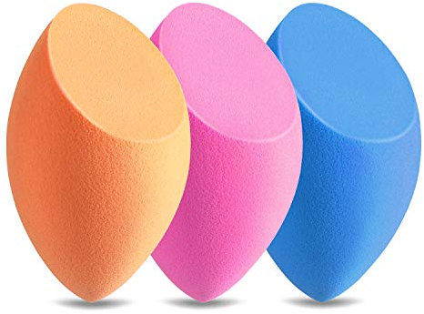 Makeup Sponge, Larbois 3-Pack Beauty Blender Foundation Blending Sponges Non Latex, Professional Beauty Applicator Set for Liquids, Concealer and Cream Make up (Blue+Pink+Orange)
