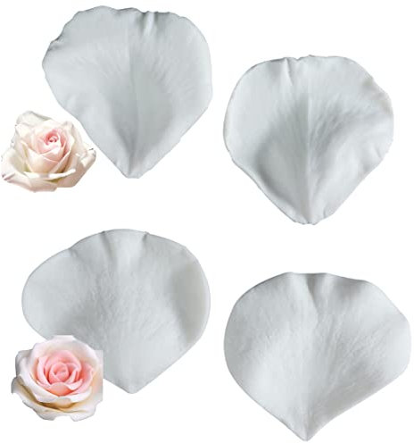 Blüten Fondant Silikonformen Blütenblatt Silikonform Rose Floral Silikonform Hortensie Silikonform 2 Stücke Pfingstrose Silikonform für Silikon Fondant Kuchen Dekorieren Backzubehör Silikonform(Weiß)