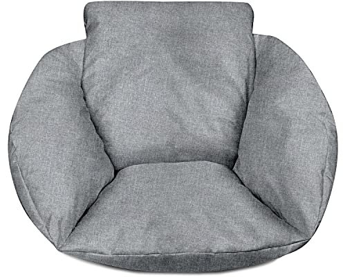 Hängesessel Kissen, Polster Bodenkissen für Schwenksessel, Auflage für Baumwoll Hängeschaukel, Hängekorb, Hängestuhl, Rückenkissen in der Farbe Leinen [114]