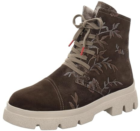 Think! Damen KANGAE chromfrei gegerbte Lammfell Schneestiefel, 3000 BARK/Kombi, 39.5 EU