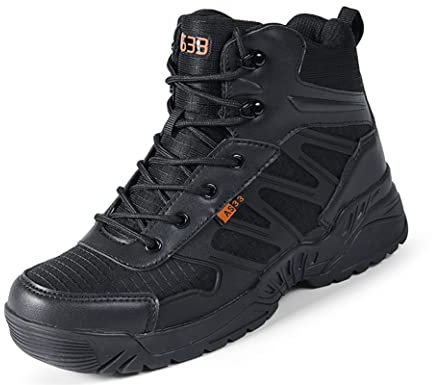 IYVW AS33 705 Armee Bundeswehr Combat Militärstiefel Reißverschluss Einsatzstiefel Boots Schwarz 44EU