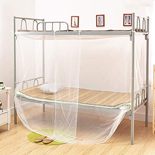 Alvinlite Moustiquaire pour dortoir d'étudiants, Couverture en Maille pour lit Simple à baldaquin carré à 4 Coins -021 Moustiquaire