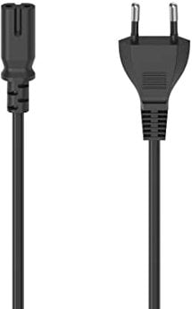 Hama Câble d'alimentation Bipolaire 2.5m, Prise Euro Type C vers Prise Femelle en 8 / C7, Cordon éléctrique Audio, vidéo, Radio, Sonos Play Noir