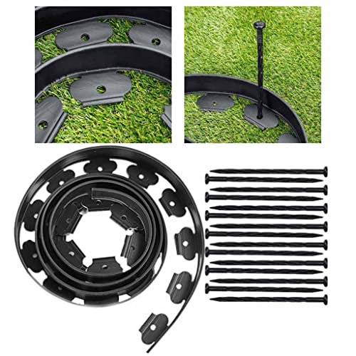 HUFFA 5 m Robustes, Flexibles Rasenkanten-Kit for Selbermachen ohne Graben aus Kunststoff for Gartenlandschaften