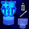 Cool&Cute Lámpara FC Barcelona 2 pantallas y 16 colores de luz, Lámpara led mesita de FC Barcelona+Pantalla Lisa para escribir. Mando distancia, cargador y lápiz mágico.Fútbol