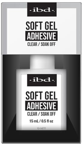 IBD Soft Gel Adhesive, 15 ml – MADE IN USA – Starker & flexibler Nagelkleber für Soft Gel Tips – UV/LED-härtend
