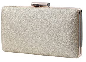 CORIOS Damen Clutch Abendtasche mit Pailletten Clutch Tasche mit Kette Glitter Handtasche Glänzend Schultertasche Modisch Portemonnaie Tasche für Hochzeit Cocktailparty Tanzparty Geburtstag Gold