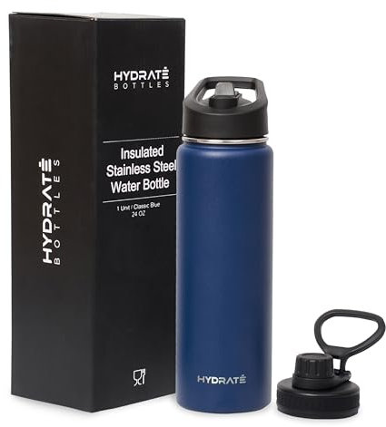 Hydrate Bottles Edelstahl Trinkflasche - 700 ml - Wasserflasche - Trinkflasche Isoliert für Outdoor-Aktivitäten - Spülmaschinenfest Classic Blue