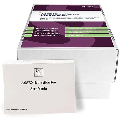 ASSEX Karteikarten Strafrecht: Im Frage- und Antwortsystem aufgebaut