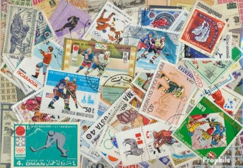 Prophila Collection Motive 50 Verschiedene Eishockey Marken (Briefmarken für Sammler) Wintersport (Ski/Eishockey/Bob …)