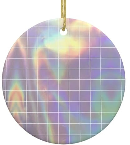 Ornamento quadrato riflettente da appendere all'albero di Natale, stampa su entrambi i lati, perfetto per decorazioni natalizie