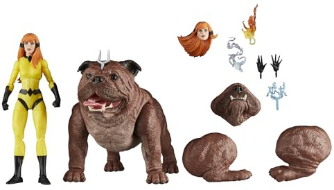 Marvel Legends Series Crystal and Lockjaw, Deluxe Comics Collectible 15,2 cm Actionfiguren