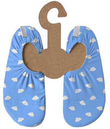 Slipstop Zapatos de Playa para niños, Antideslizantes, protección Solar UPF 50+, Nubes, 24/26 EU