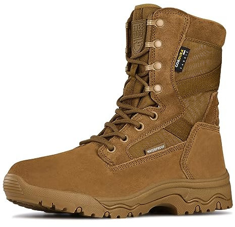 FREE SOLDIER Stivali tattici da uomo 8 pollici leggeri da combattimento Stivali da lavoro militari in pelle scamosciata durevoli Stivali da deserto