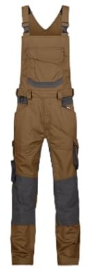 DASSY® Tronix Stretch-Arbeitslatzhose mit Kniepolstertaschen - Größe 46 - LEHMBRAUN/ANTHRAZITGRAU