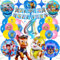 Hundehelden Patrol Geburtstag Deko für 4 Jahre – 31 Stück 3D Cartoon Folienballons, Latexballons, Banner, Umweltfreundlich, lichtecht, Partyzubehör für Kindergeburtstag, Einfach Aufzublasen