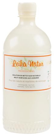 Leika Natur Compatible avec Bissell Produit nettoyant pour robots, machines et aspirateurs à eau, Shampouineuse, 100% Naturel-Fabrication Française Ultra concentré et écologique,730 ML,Parfum Agrumes
