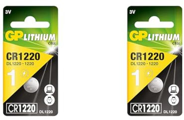 GP Batteries GPCR1220 Knopfzelle CR 1220 Lithium 3V 1St. (Packung mit 2)