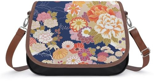 Cmagnifico Sac à bandoulière japonais traditionnel kimono, sac à main en cuir pour femme, voyage, travail, usage quotidien, Style :, Taille unique