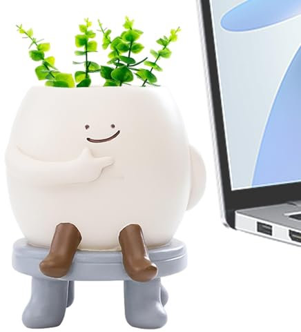 Faccia In Vaso Per Piante - Fioriera Per Fiori Con Viso Carino, Vaso Per Fiori Con Faccia Sorridente | Vaso Per Piante Sospeso Sul Viso, Ornamenti In Vaso Per Paesaggi Da Giardino In Resina, Fioriera