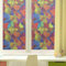 Spiegelfolie Fenster Sichtschutz Rot Blau Geometrie Fensterfolie Blickdicht,Selbstklebend Glasfolie,Sichtschutzfolie Fenster,Ohne Klebstoff Uv-Schutz Glasfolie Für Wohnzimmer Küche