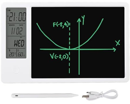 Bewinner Elektronischer Digitaler Planer, Tablet-Kalender, Tischkalender, Wiederaufladbare Schreibtafel, Multifunktionaler Elektronischer Kalender mit Stift und Anzeige der Uhrzeit, Tag,