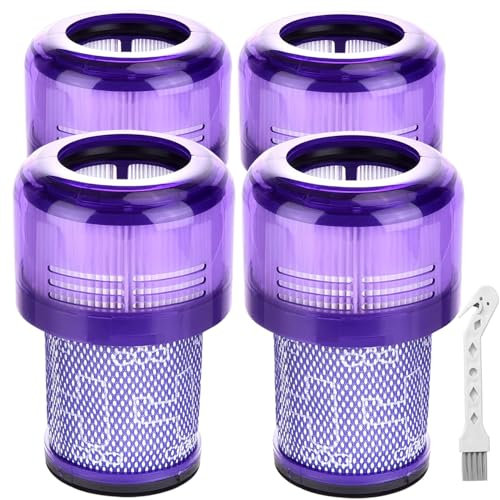 SupRovare 4 Pezzi Filtro per Dyson V12, Filtri per dyson V12, Filtro Ricambi Accessori per Dyson v12 Slim Absolute Lavabile Filtro Total Clean/Extra/Fluffy, Sostituire #971517-01