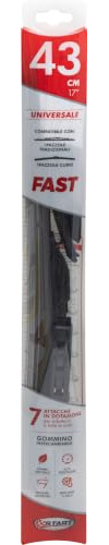 Start Schnelles Einzelwischerblatt, Größe 43 cm — 17 Zoll, für herkömmliche und gebogene Bürsten, maximaler Halt und Widerstand