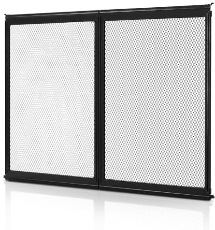 VEVOR Protector de Puerta para Caravana, Rejilla de 673,1 x 508 x 10,6 mm Malla Transpirable Reforzada Protección de Entrada para Caravanas de Aleación de Aluminio para Mascotas, Color Negro