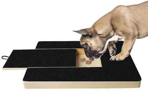 Dog Nail File Board – Wooden Pull-Out Pet Nail Grinder With Built-In Treat Box, Anti-Slip Base | Self-Grooming Scratch Pad For Dogs, Natural Nail Trimming Alternative, Protects Furniture And Floors, I