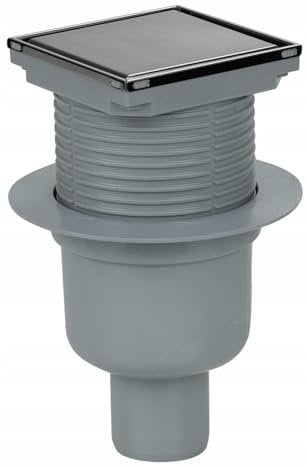 100x100mm Floor Drain Bottle Gully Trap Tiled or Steel Bottom Outlet 50mm